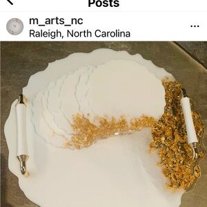 Serving tray with coasters